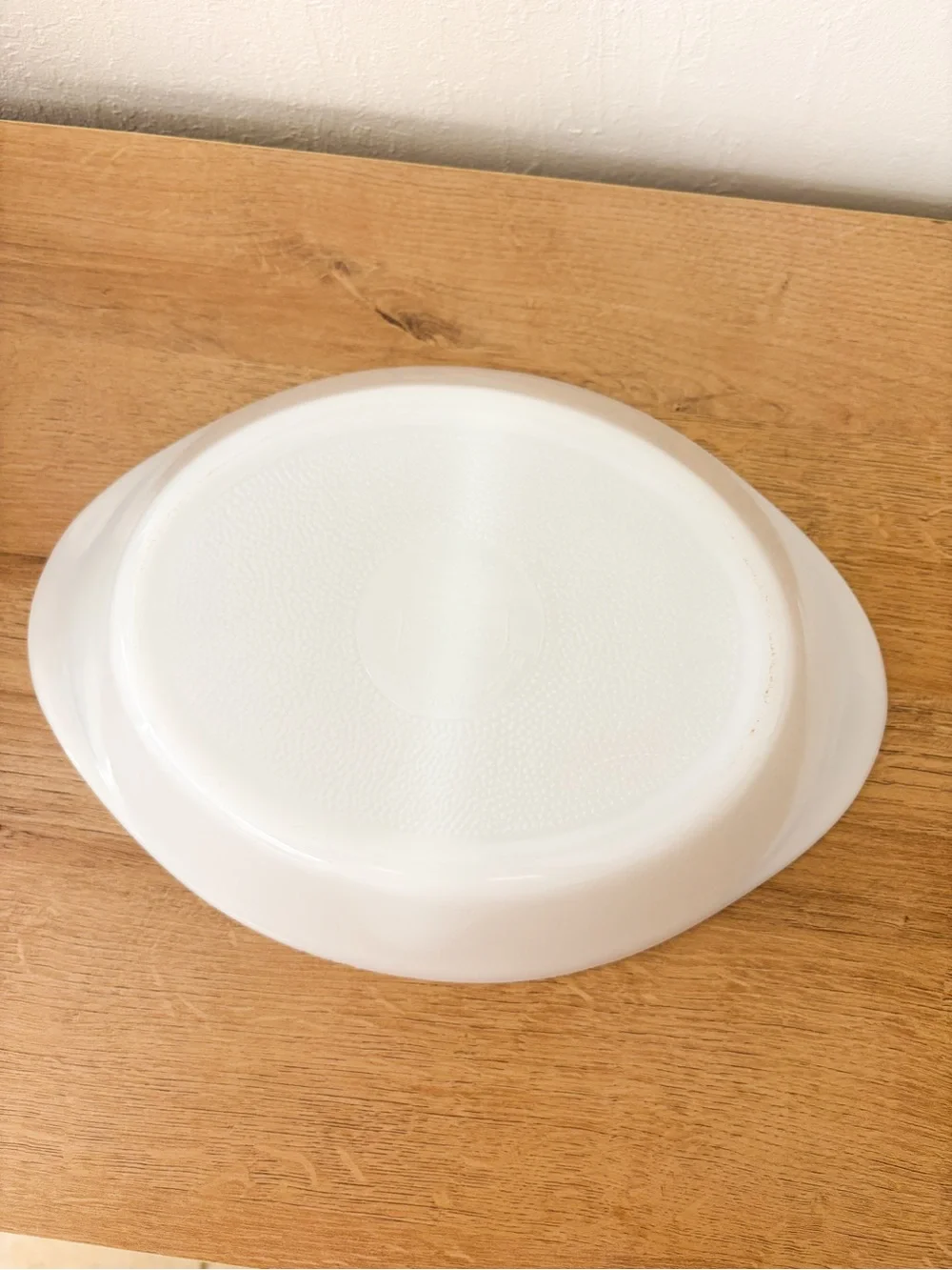 Vintage Glasbake Divided Opal White Milk Glass Casserole Baking Dish J2352